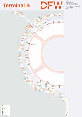 Dallas Fort Worth Airport Terminal B Map
