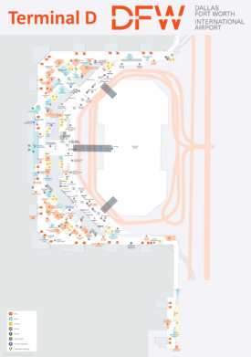 Dallas Fort Worth Airport Terminal D Map