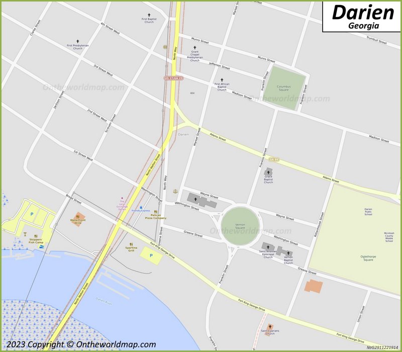 Downtown Darien Map