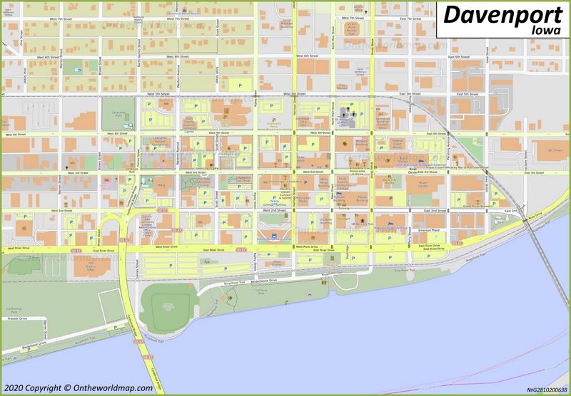 Davenport Downtown Map