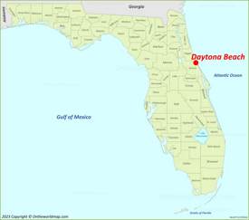 Daytona Beach Location On The Florida Map