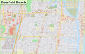 Large detailed map of Deerfield Beach