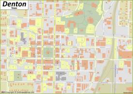 Denton Downtown Map