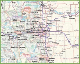 Denver area road map
