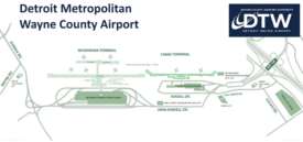 Detroit Metropolitan Airport Map