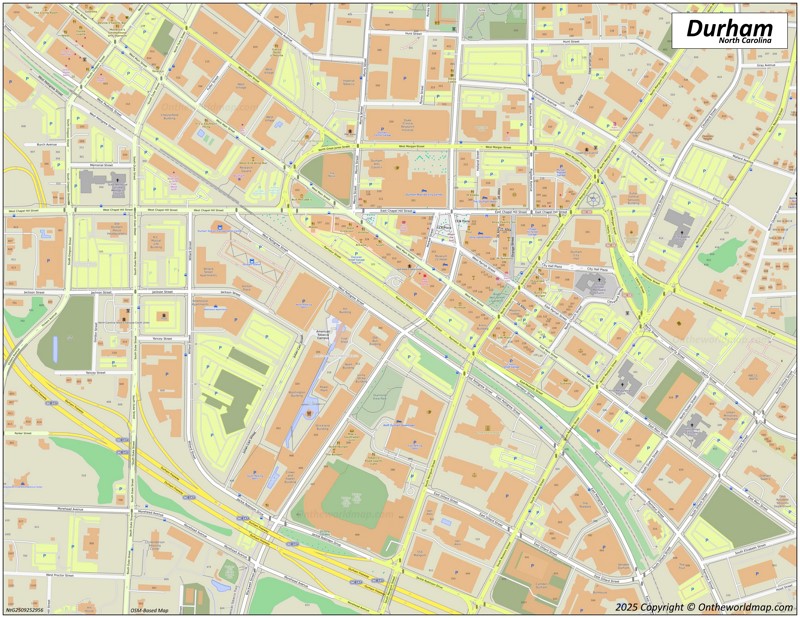Map of Downtown Durham