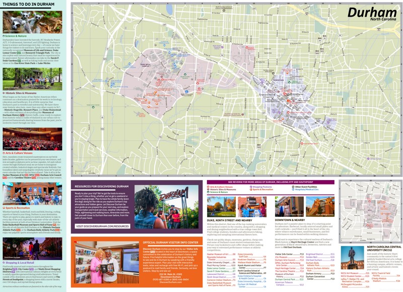 Durham Tourist Map