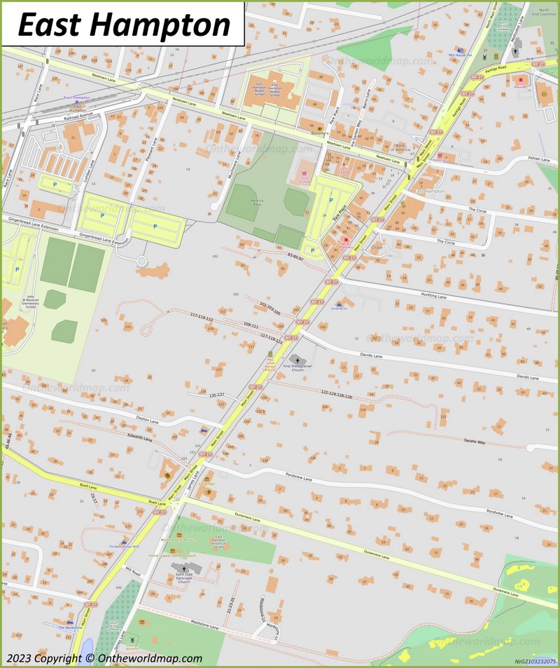 Downtown East Hampton Map