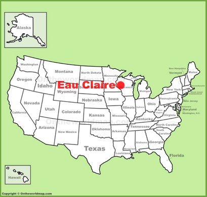 Eau Claire Location Map