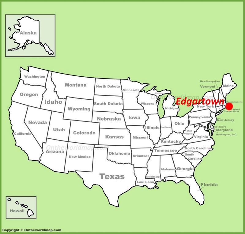 Edgartown location on the U.S. Map