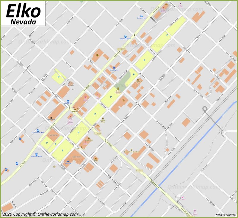 Elko Downtown Map