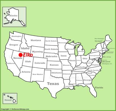 Elko Location Map