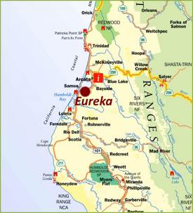 Eureka Area Tourist Map