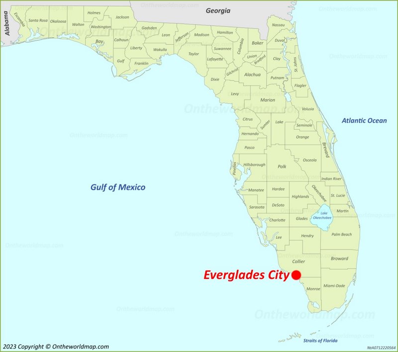 Everglades City Location On The Florida Map