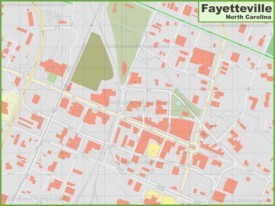Fayetteville downtown map