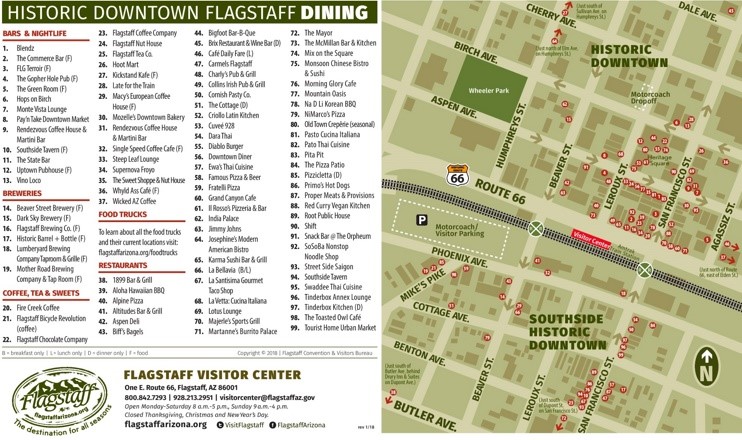 Flagstaff dining map