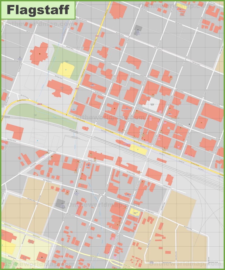 Flagstaff downtown map