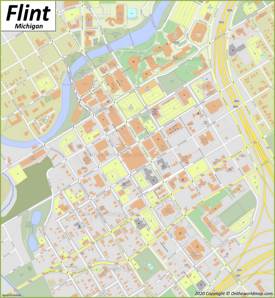 Flint Downtown Map