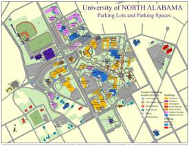 University of North Alabama Campus Map
