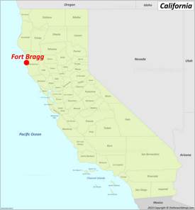 Fort Bragg Location On The California Map