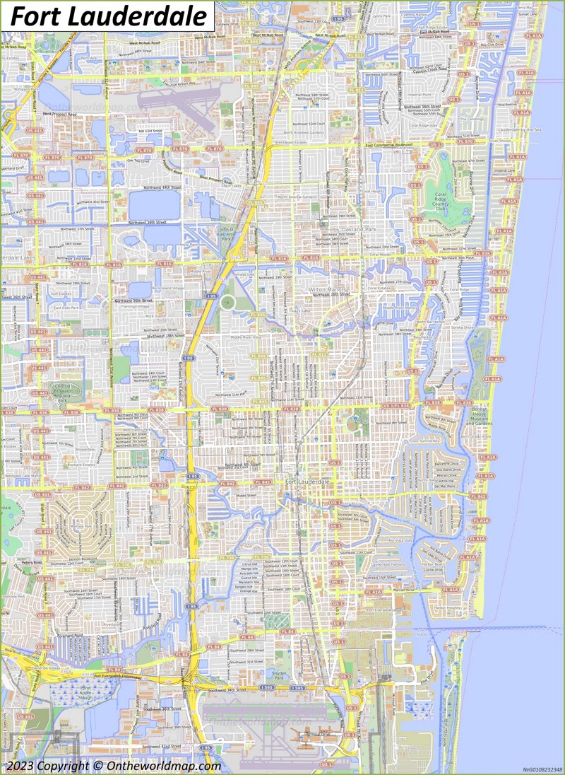 Map of Fort Lauderdale