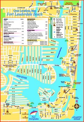 Fort Lauderdale Beach tourist map