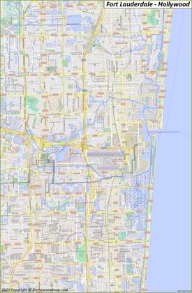 Map of Fort Lauderdale And Hollywood