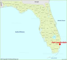 Fort Lauderdale Location On The Florida Map