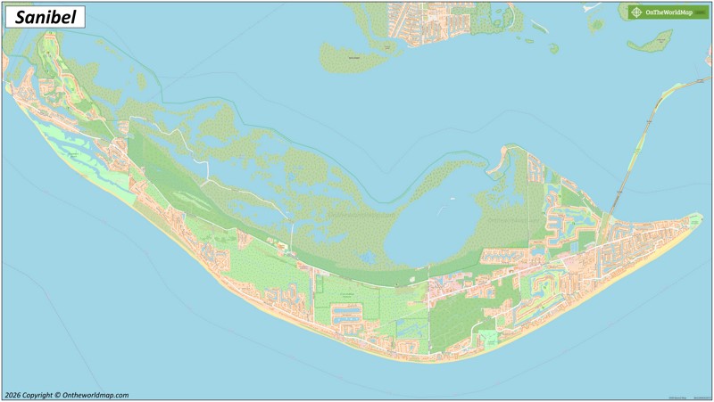 Detailed Map of Sanibel Island