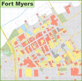 Fort Myers Downtown River District map