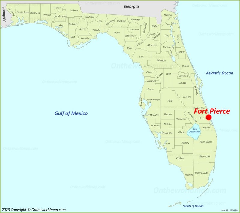 Fort Pierce Location On The Florida Map