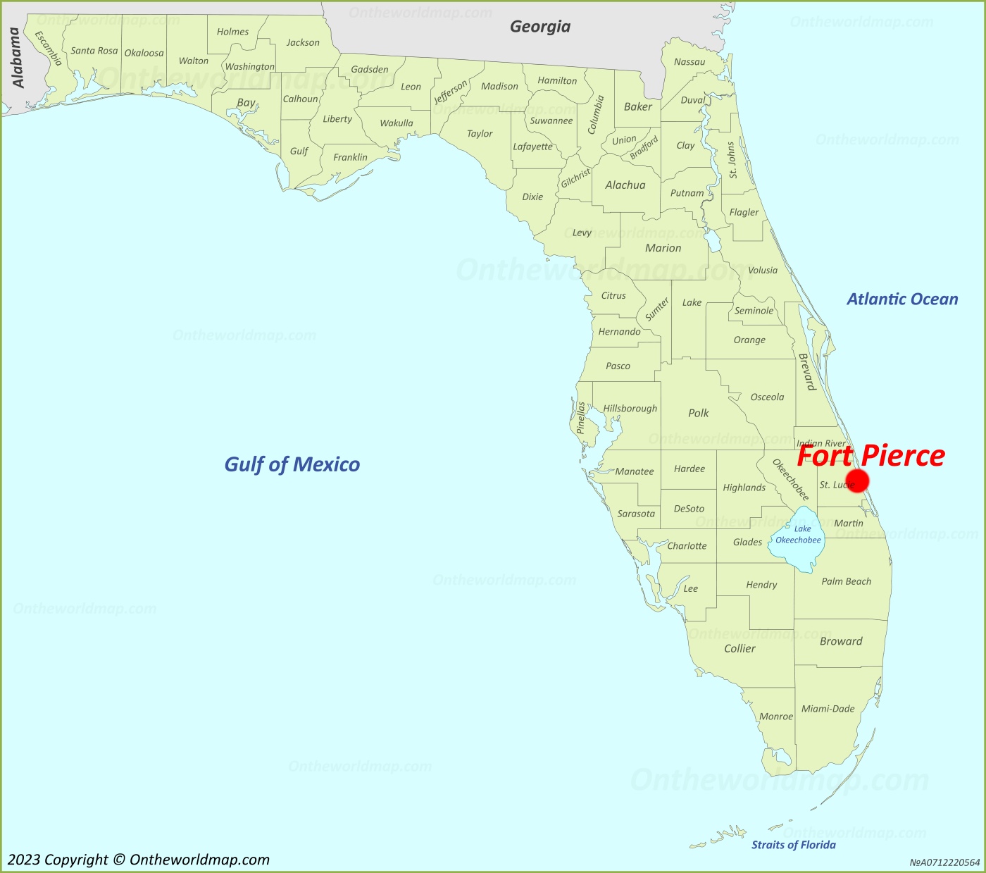 Fort Pierce Location On The Florida Map 