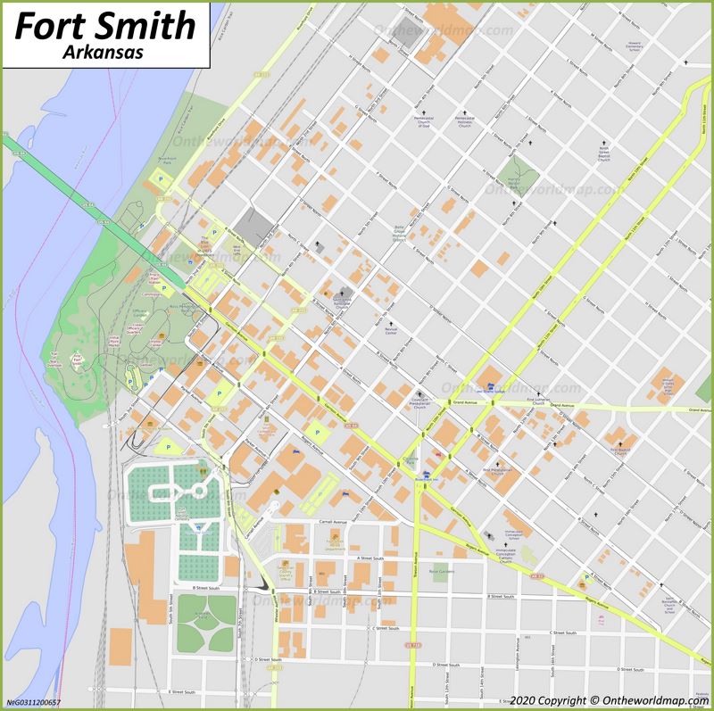 Fort Smith Downtown Map
