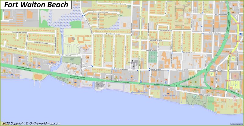 Downtown Fort Walton Beach Map