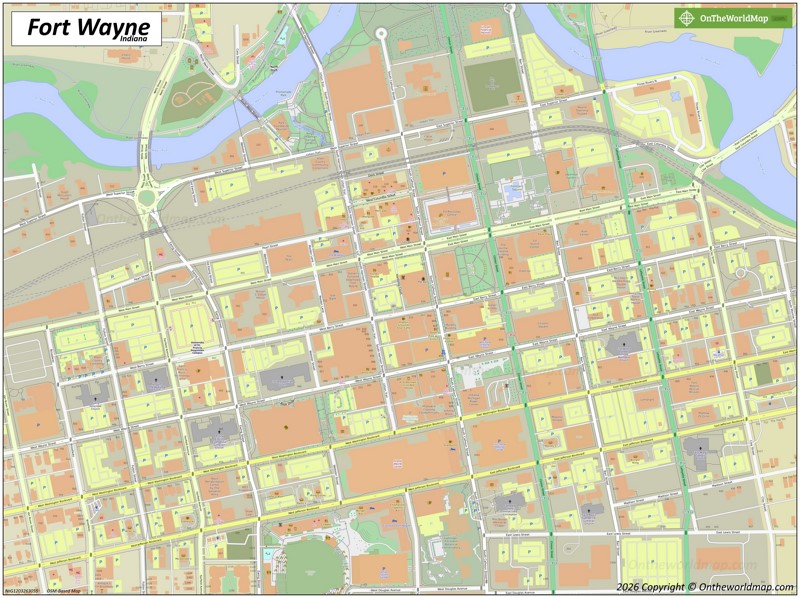 Map of Downtown Fort Wayne