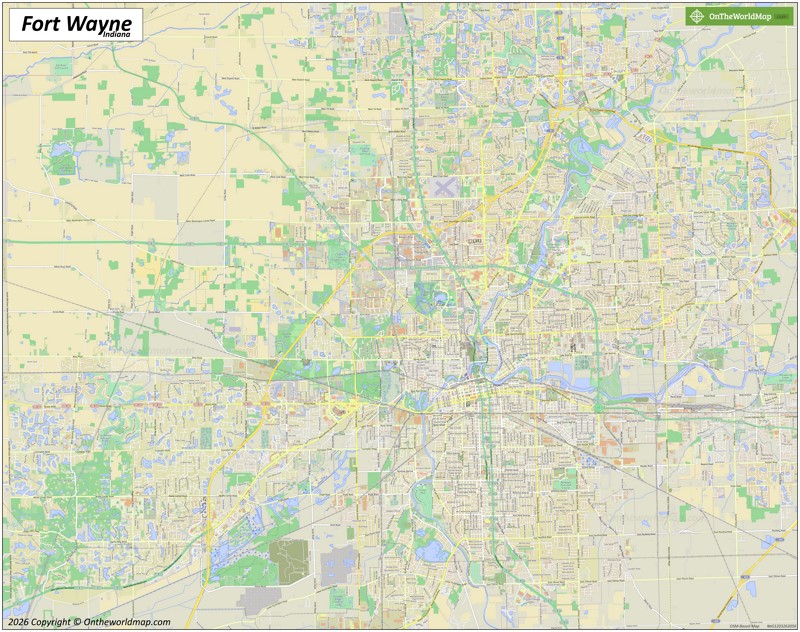 Map of Fort Wayne