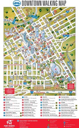 Fort Worth downtown map