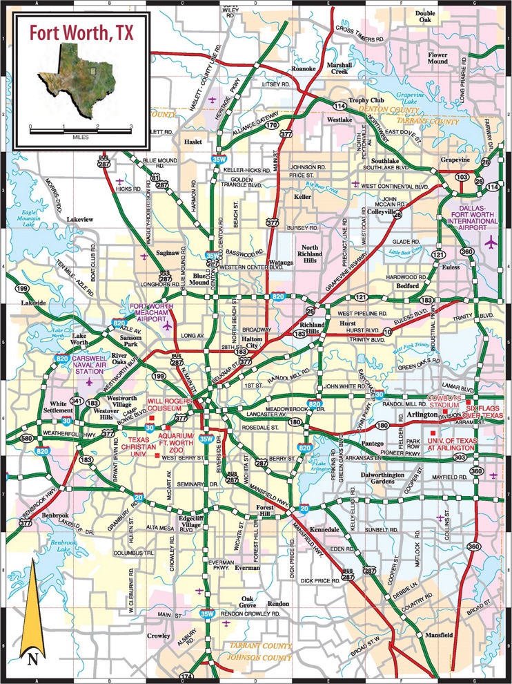 Fort Worth road map