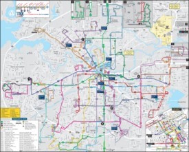 Fort Worth transport map