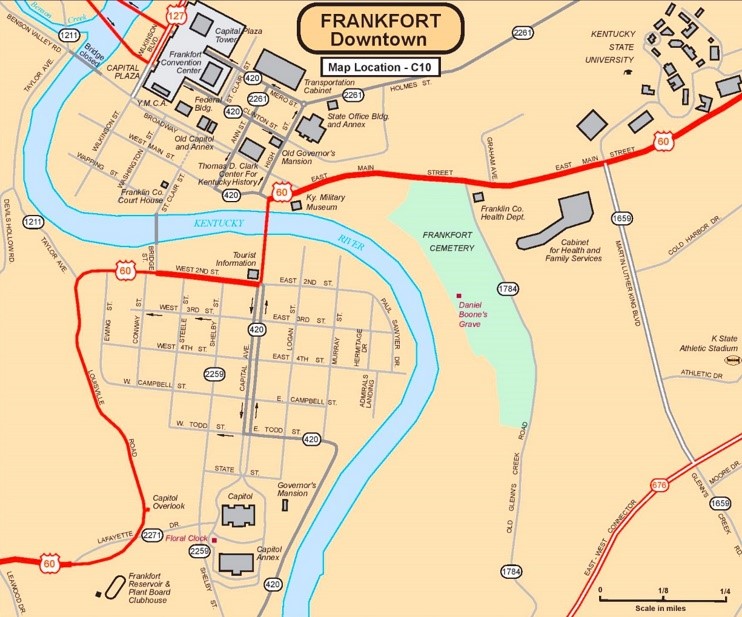 Frankfort downtown map