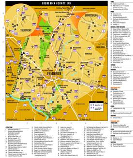 Frederick County Tourist Map