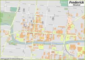 Frederick Downtown Map
