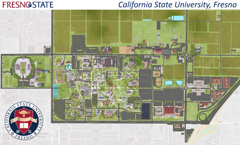 Fresno State Campus Map