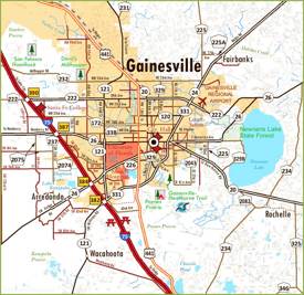 Gainesville Area Road Map