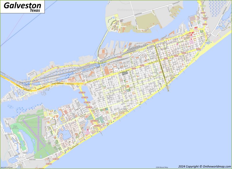 Map of Galveston