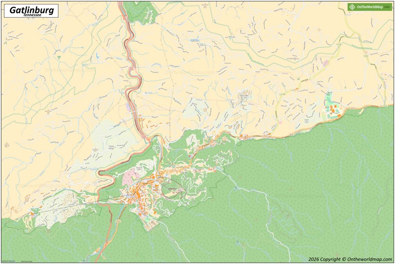 Map of Gatlinburg
