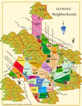 Glendale tourist map