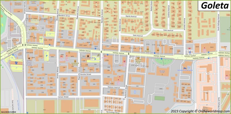 Downtown Goleta Map