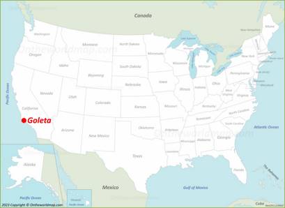 Goleta Location on the USA Map