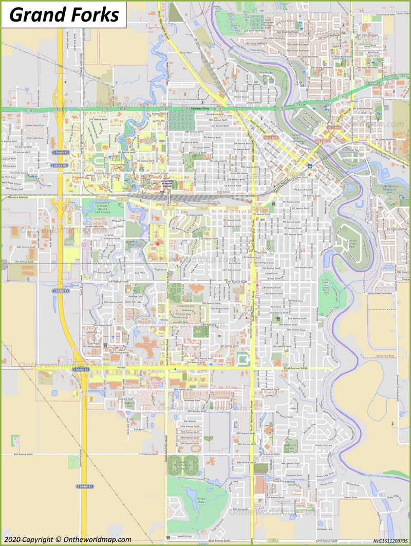 Map of Grand Forks